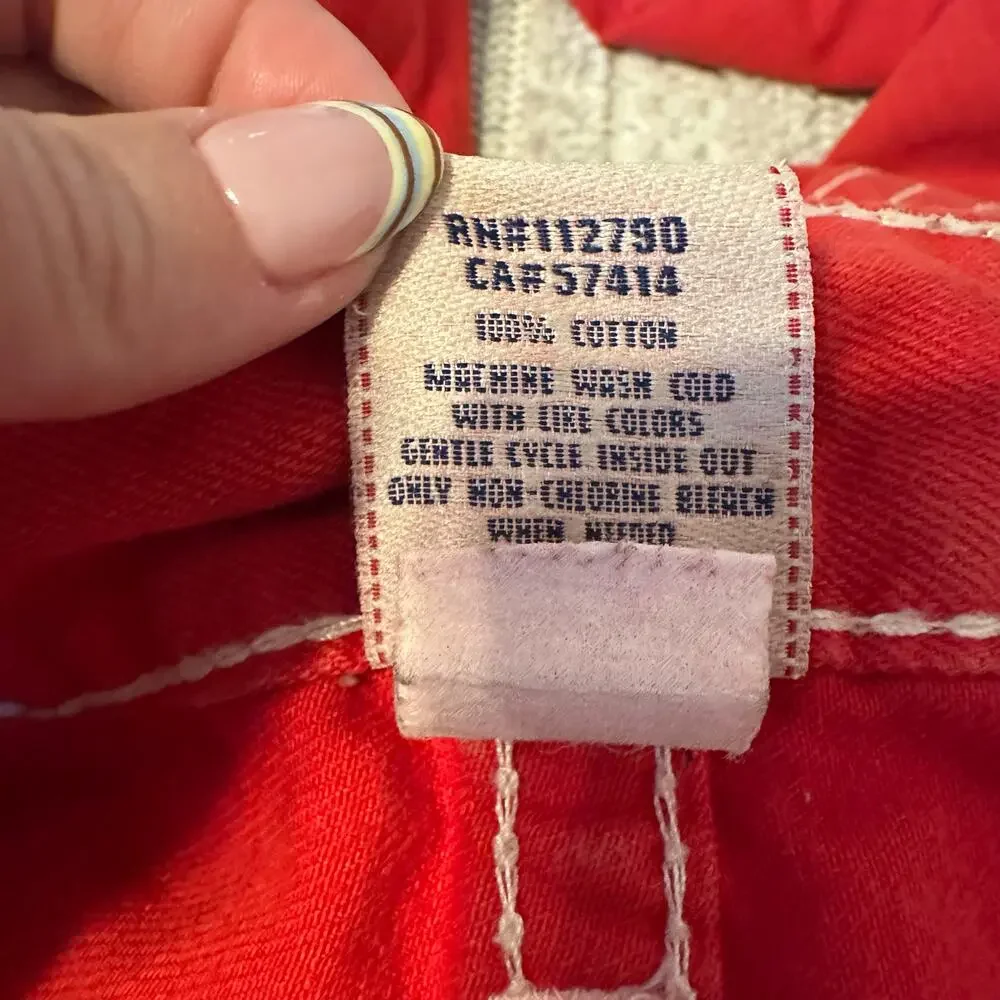 TRUE RELIGION Men's Straight Leg Jeans Size 33 In Red